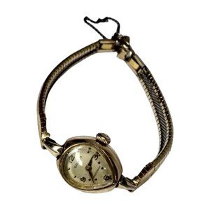 Vintage Gold Tone Dainty Watch With Safety Catch 6.5"